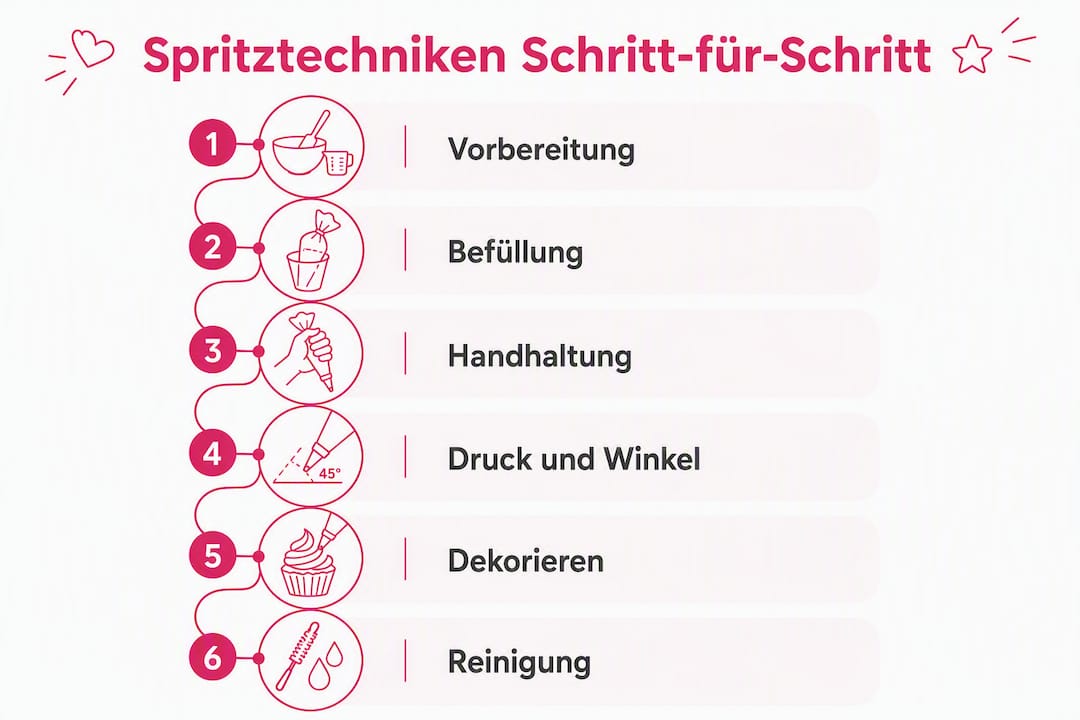 Infografik: Die wichtigsten Spritzbeutel-Techniken im Überblick