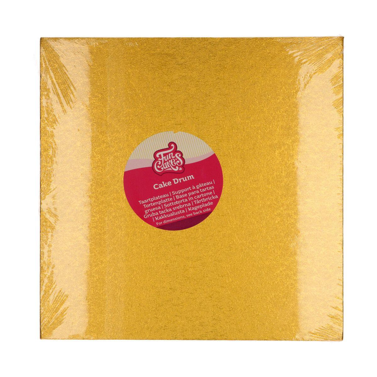 FunCakes Tortenplatte Gold, Quadrat 30,5 cm