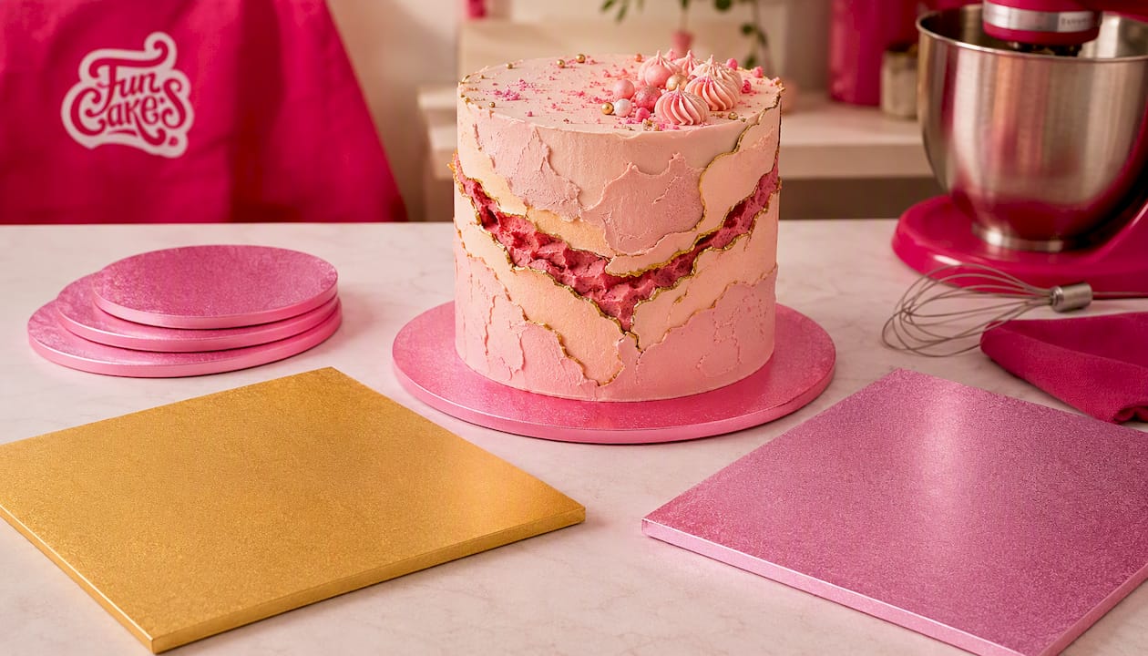 FunCakes Tortenplatte Pink, Quadrat 30,5 cm