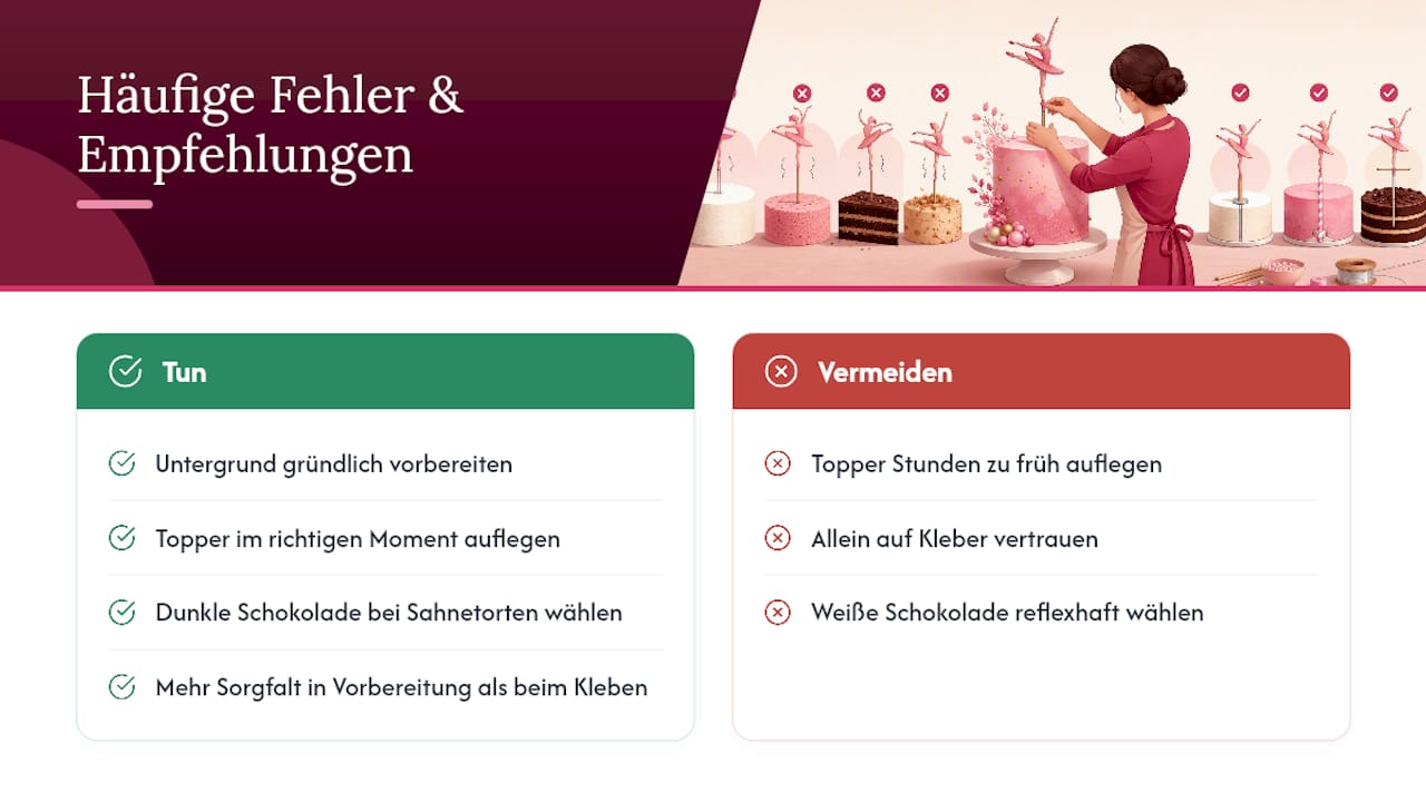 Diagramm, das den Einfluss von Zeit und Schokoladensorte auf die Haftung des Tortenauflagers zeigt