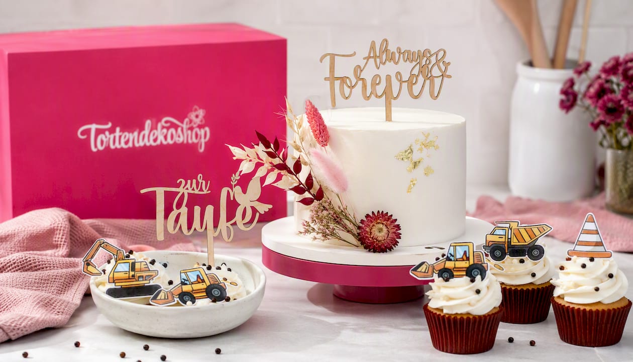Cake Topper Holz Always Forever,16x18cm