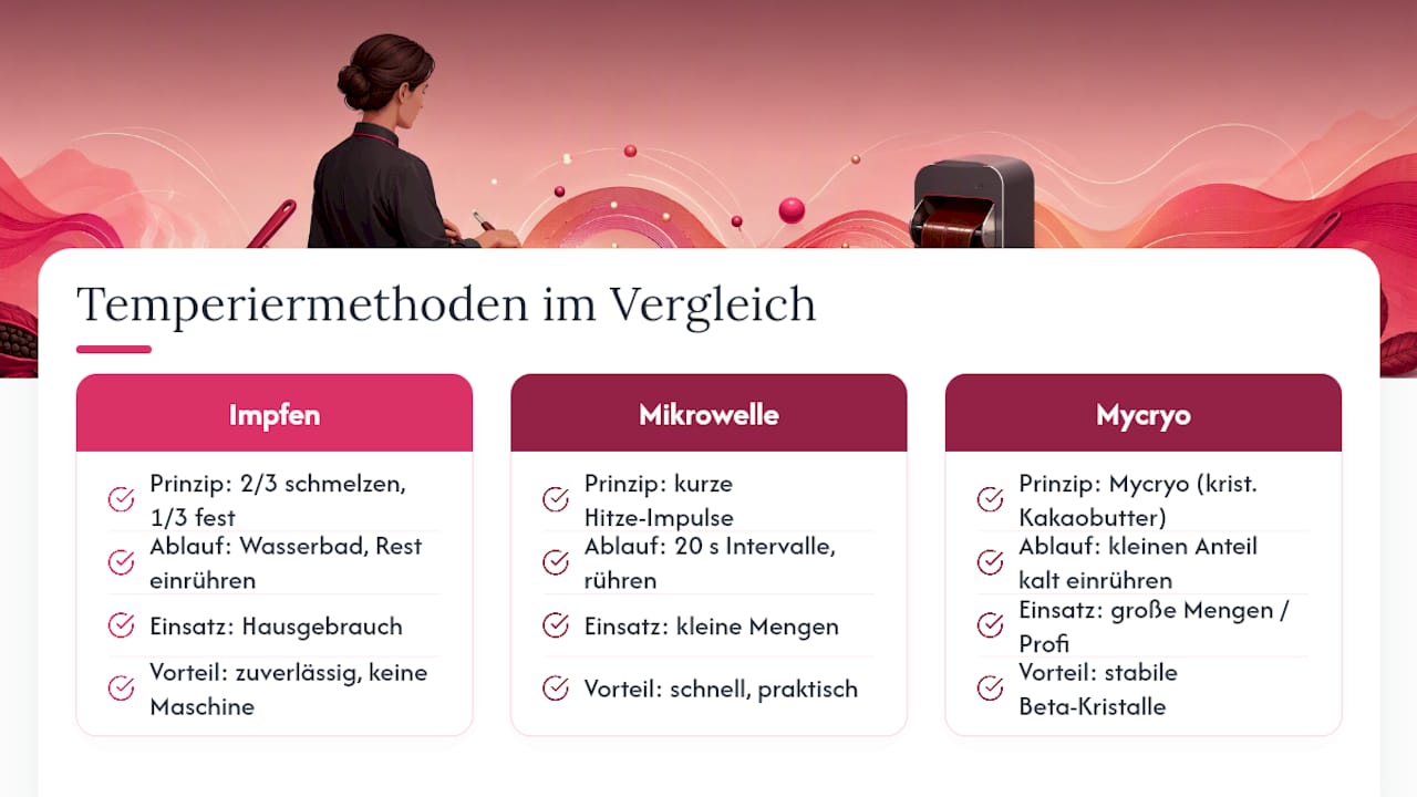 Drei Methoden zum Temperieren von Schokolade