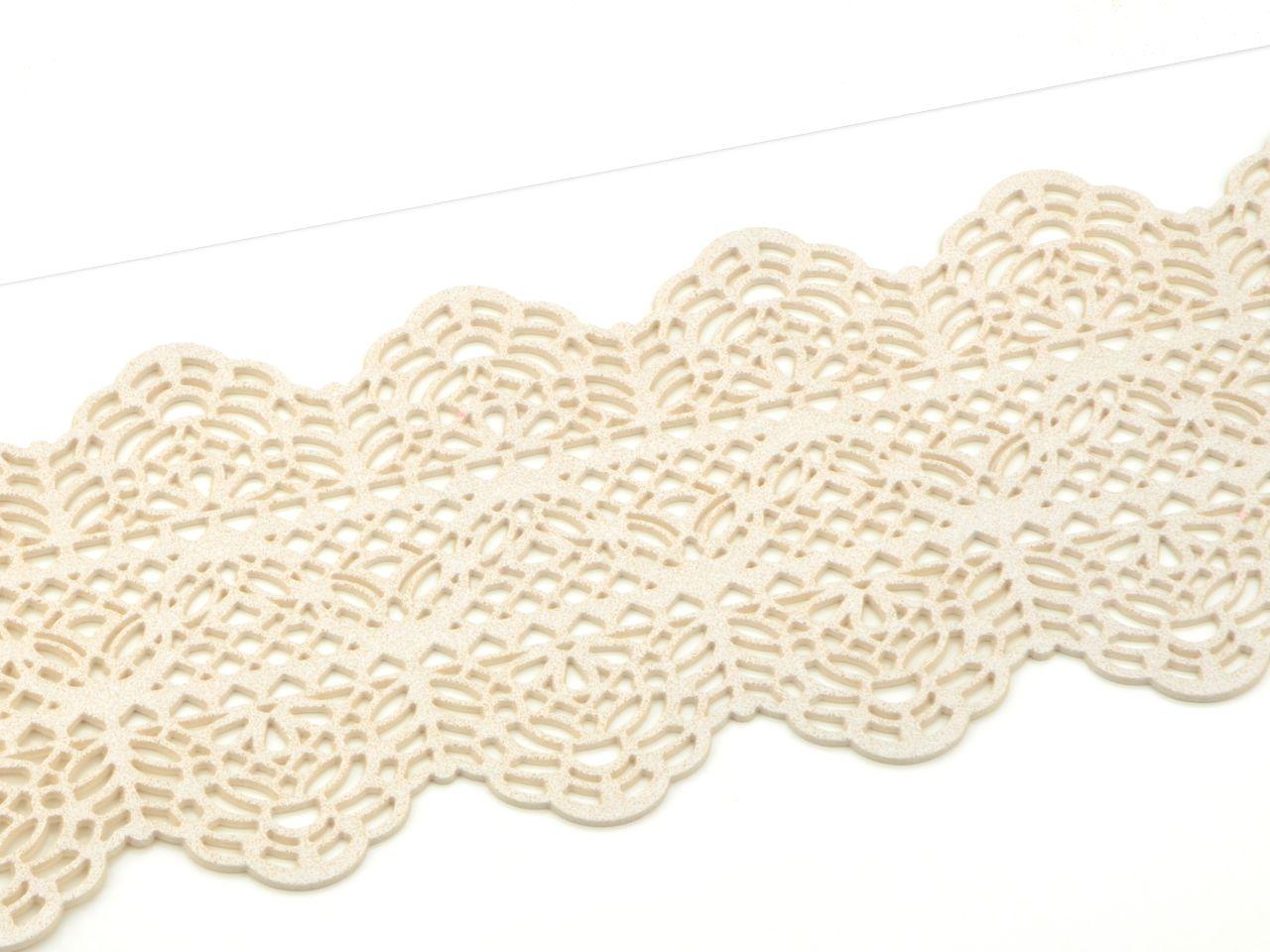 Spitzendekor Dentelle pearl weiss