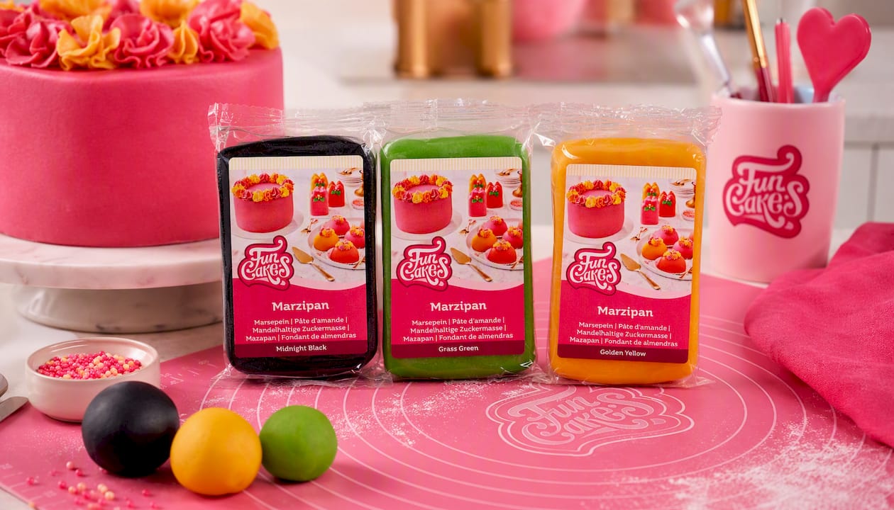 FunCakes Buntes Marzipan Mitternachtschwarz, 250g