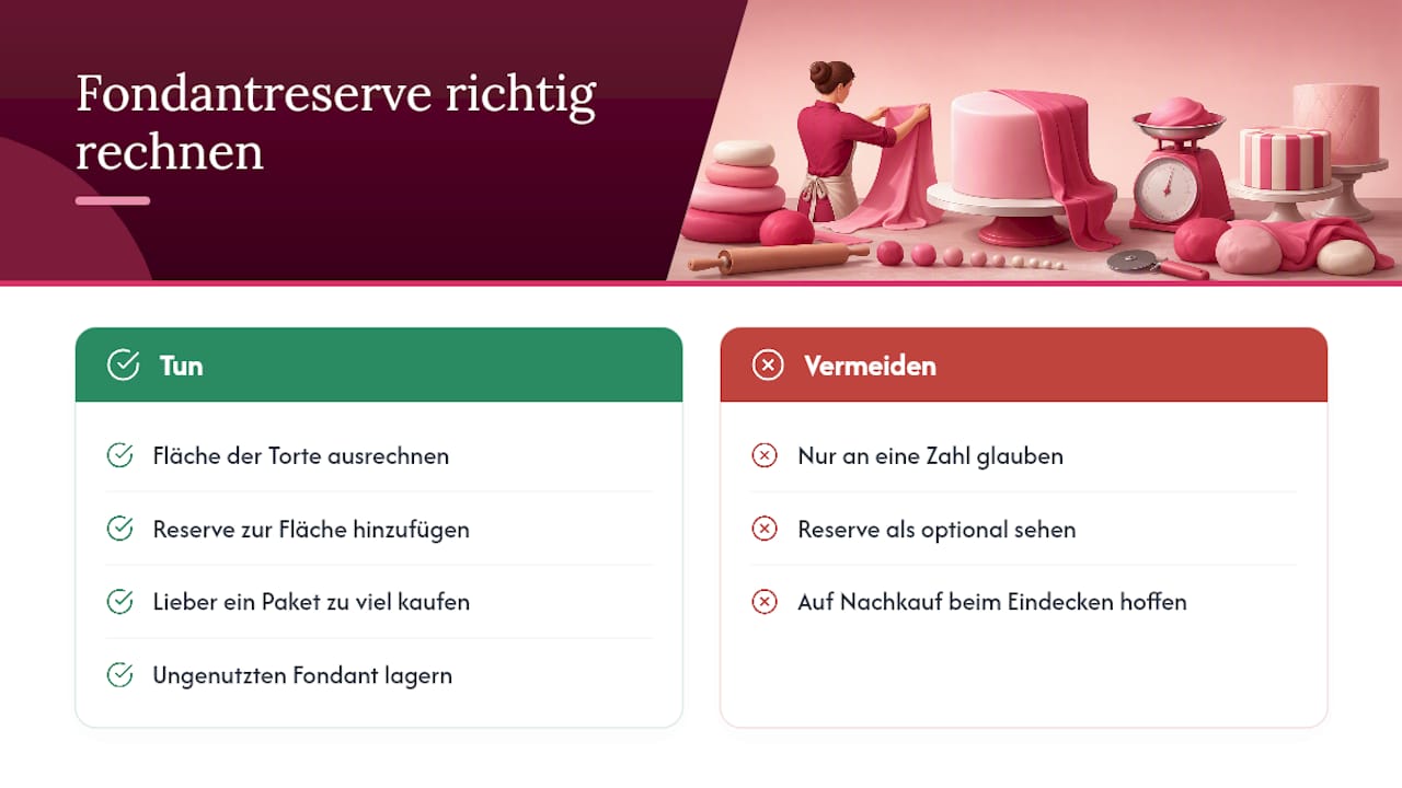 Was viele Anleitungen bei der Fondantmenge falsch machen — overview diagram