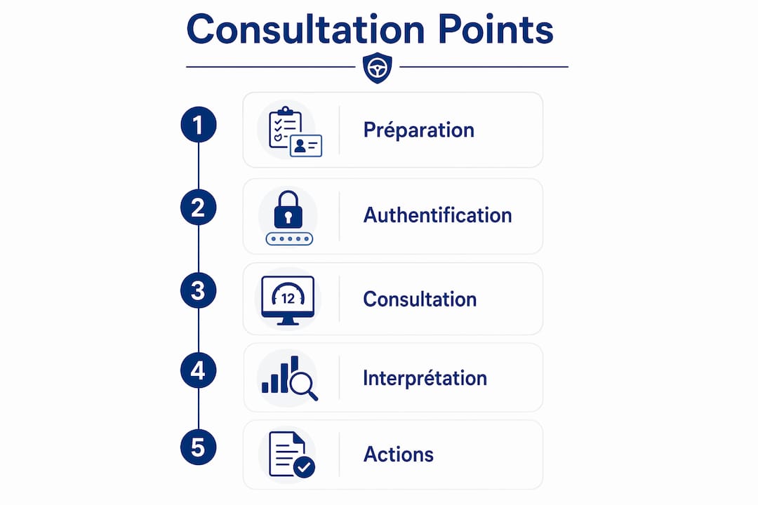Guide visuel : comment consulter facilement le solde de ses points de permis en ligne