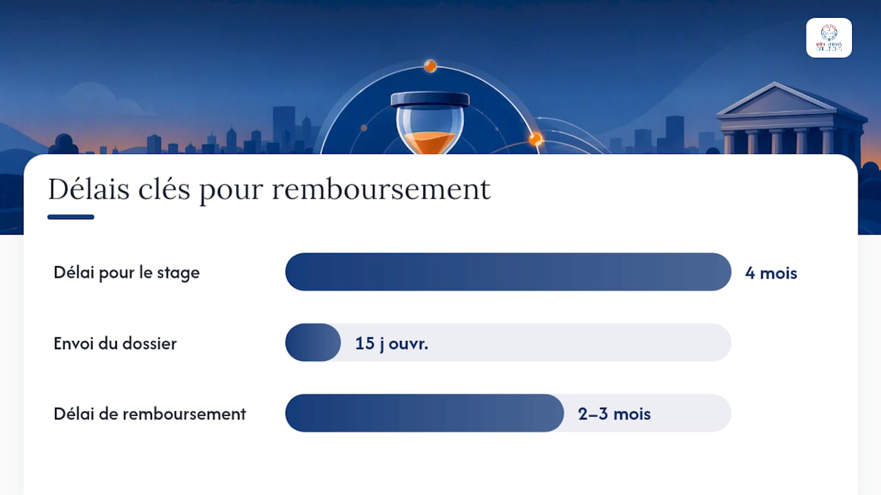 Schéma des modalités et délais de remboursement à l’étape 48N