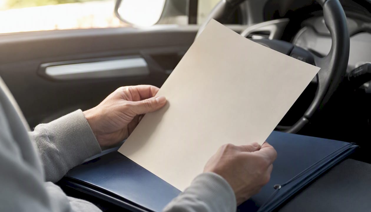 Certificat de présence en main après le stage de récupération de points.