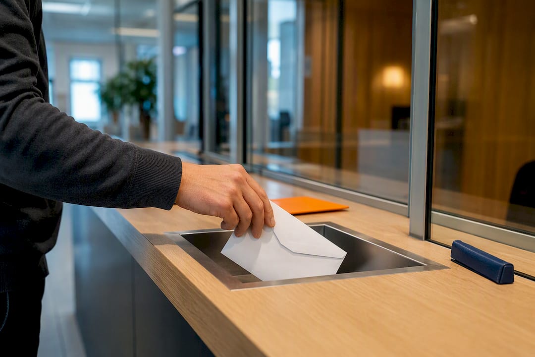 Dépôt de l'enveloppe administrative au guichet