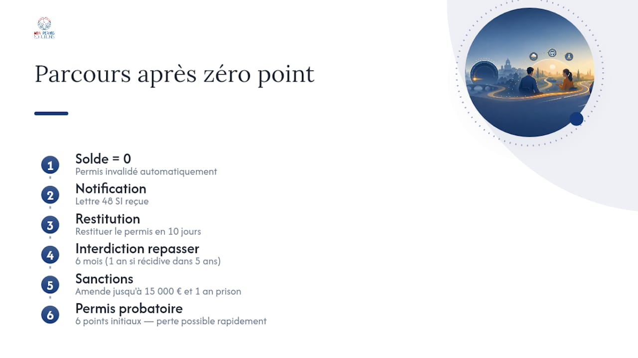 Conséquences de la perte totale de points sur le permis de conduire