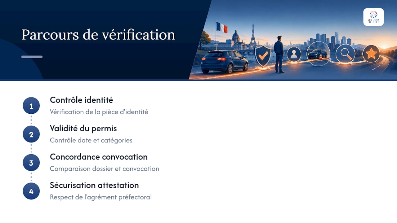 Étapes de vérification du dossier de stage