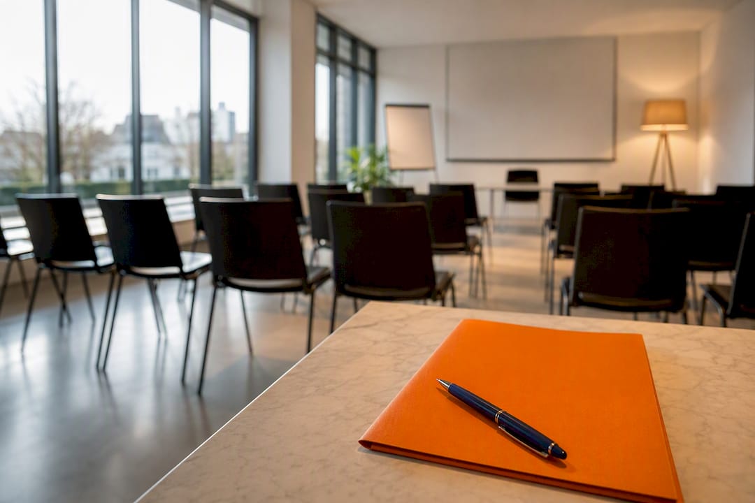 Salle équipée pour un atelier de sensibilisation
