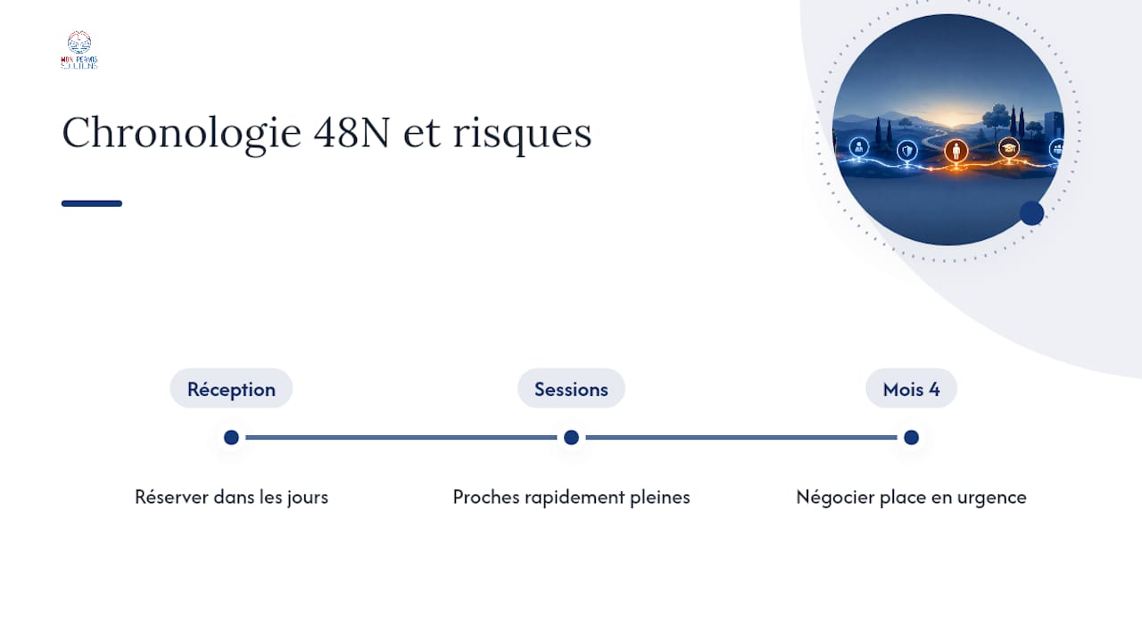 Chronologie du délai suivant une lettre 48N