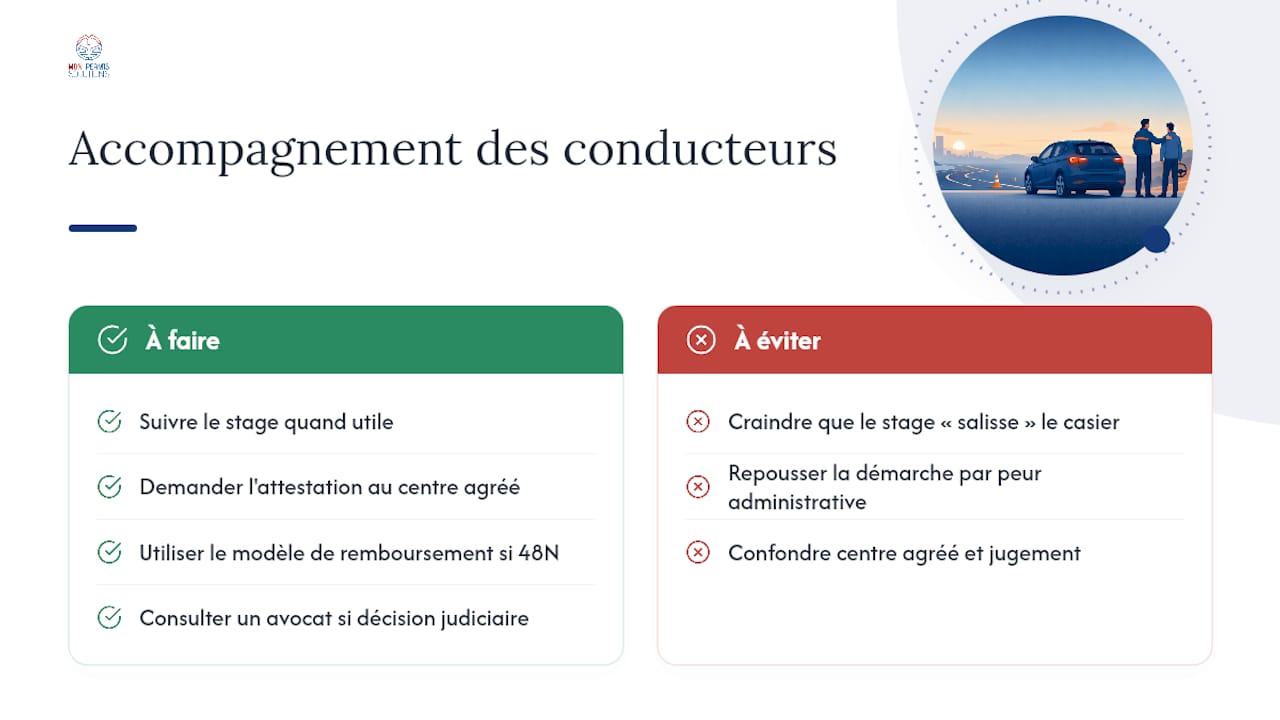 Notre regard sur l'accompagnement des conducteurs concernés — overview diagram