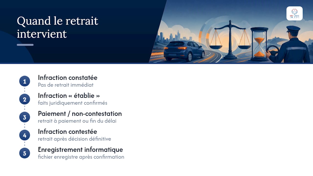 Comment et quand une infraction devient officiellement retirée — overview diagram