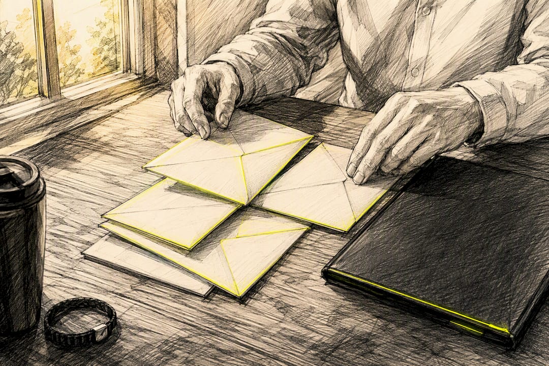 Hands arranging ILIT trust documents