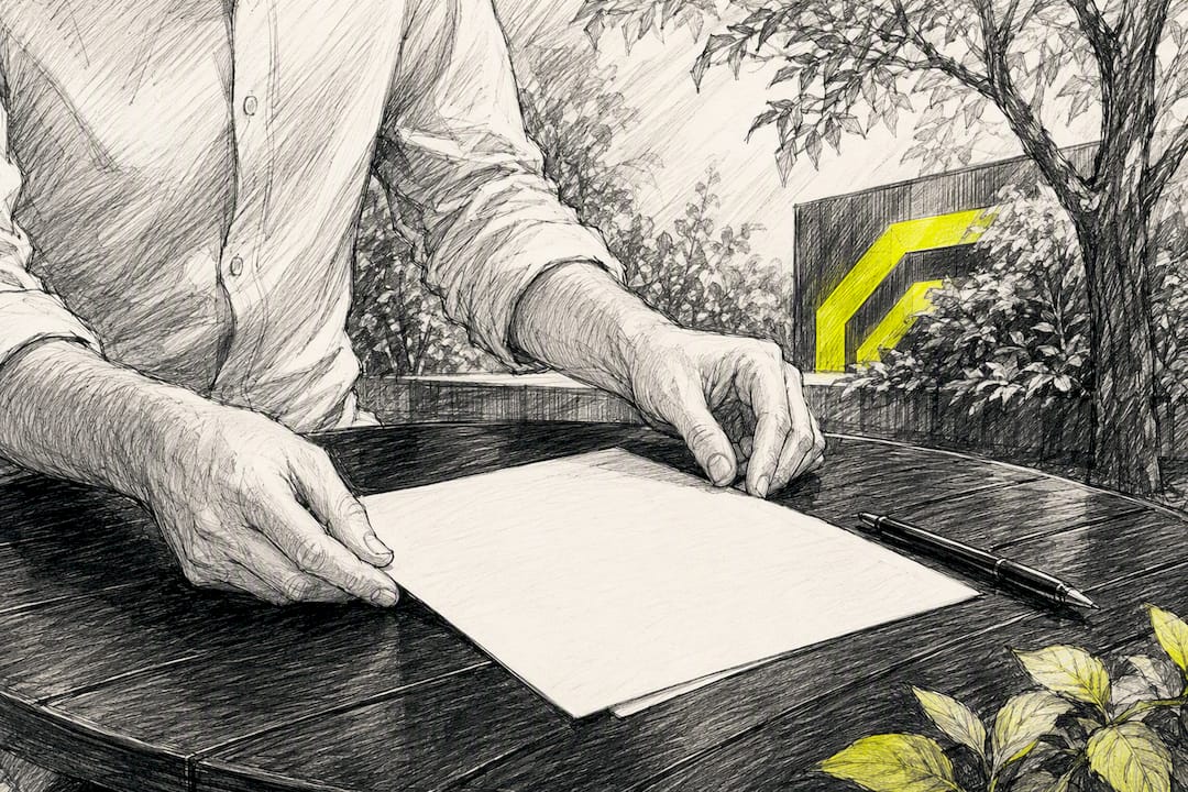 Hands placing insurance application on desk