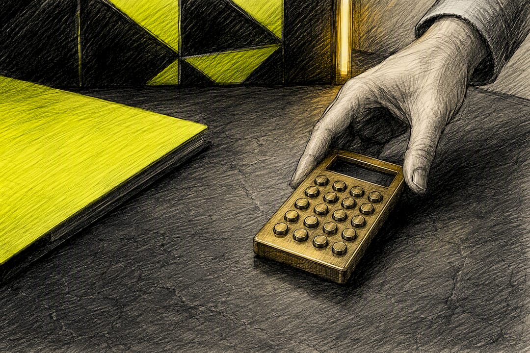 Anonymous policy folder beside tax calculator