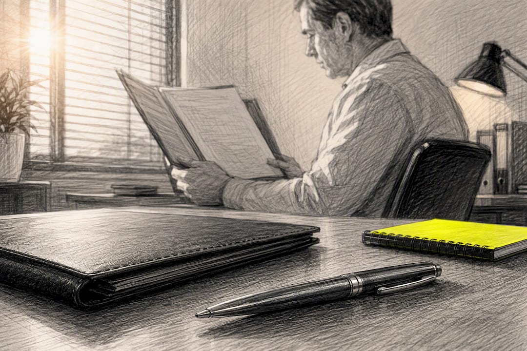 Insurance professional reviewing driving history