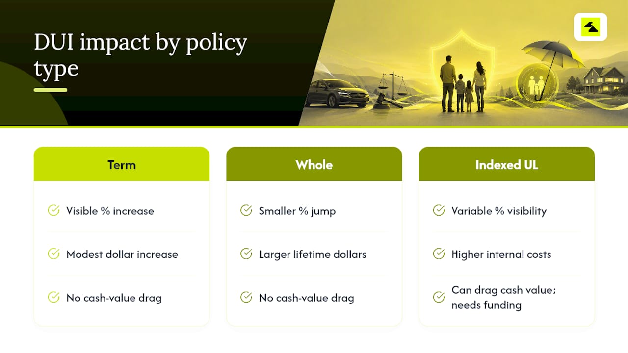 Comparison of DUI effects across life policies