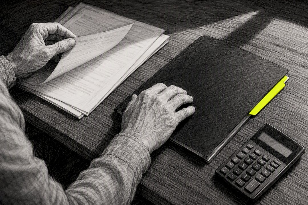 Retiree organizing annuity RMD records