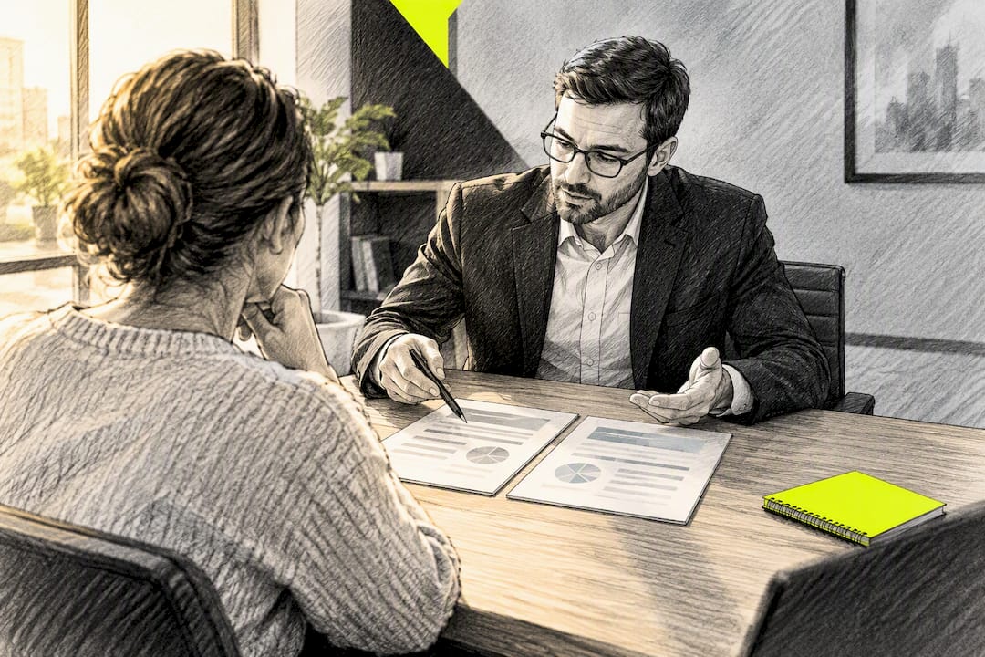 Adviser reviewing MS coverage options with client