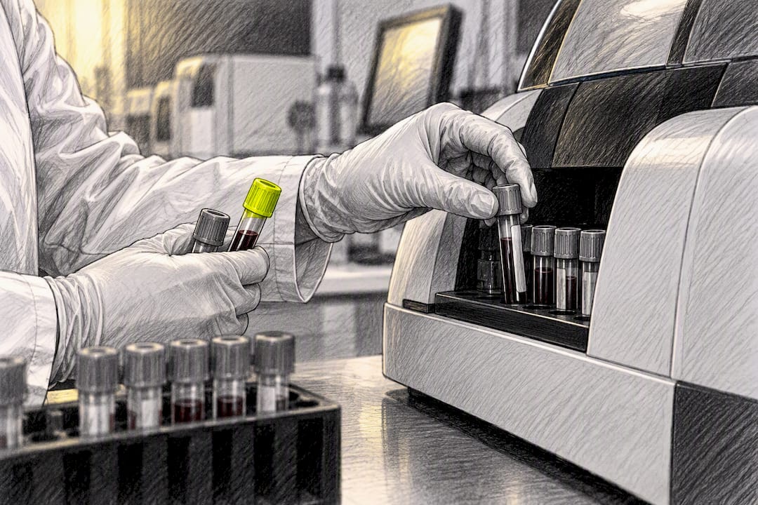 Blood samples prepared for A1C testing