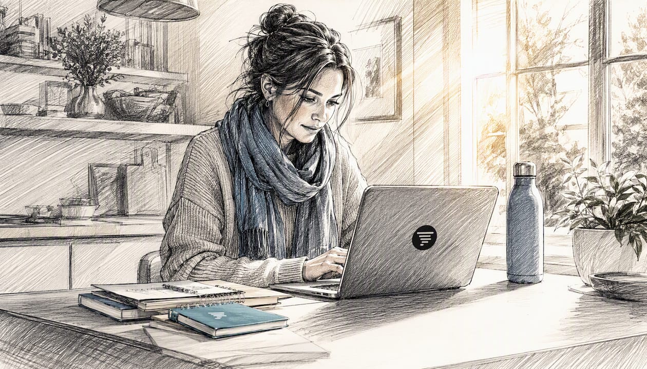 Founder using Zivvy platform at home