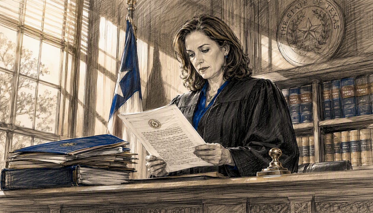 Magistrate reviewing emergency protective order documents