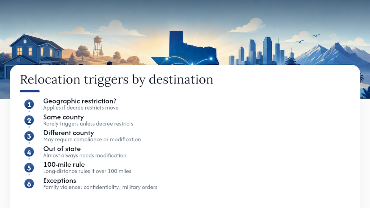 Texas child relocation decision pathway