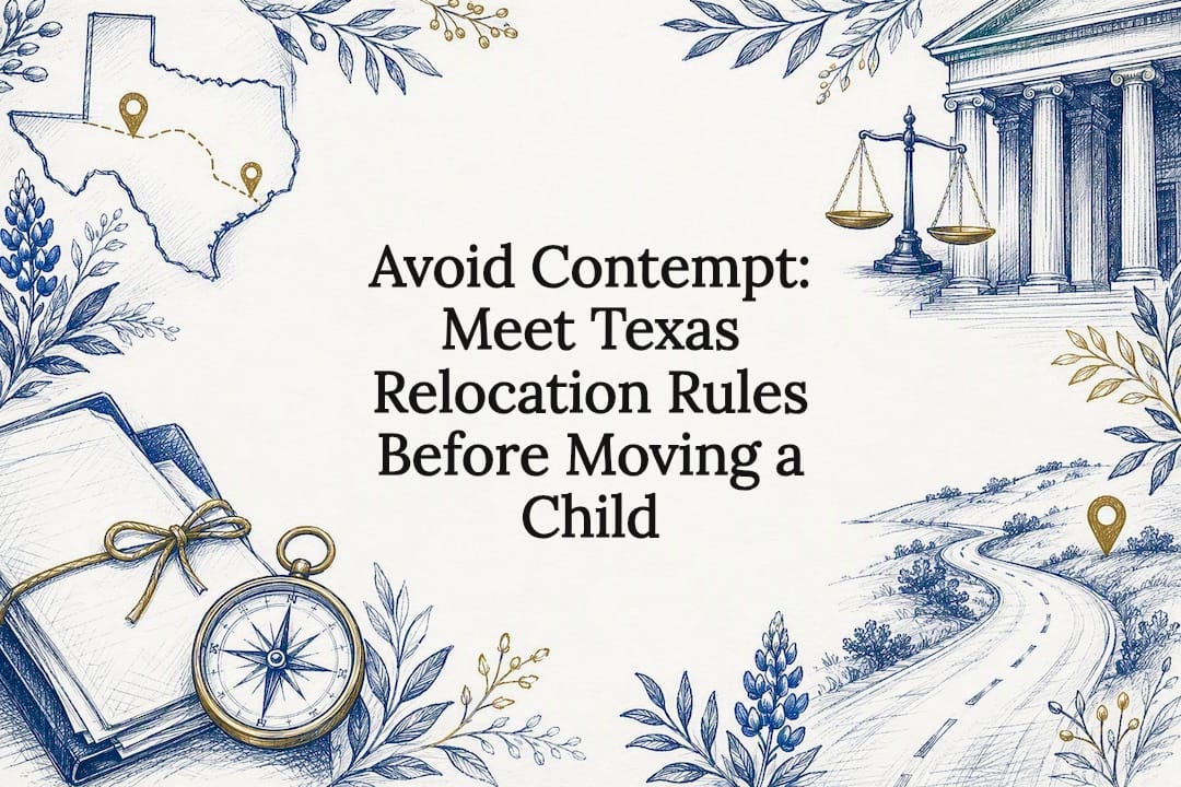 Avoid Contempt: Meet Texas Relocation Rules Before Moving a Child