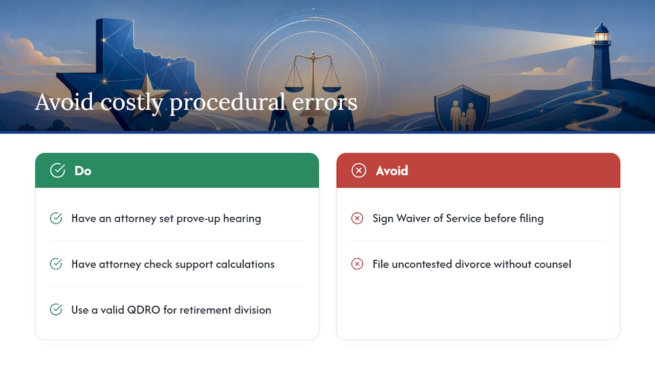 When Procedural Mistakes Cost Texas Families the Most — overview diagram