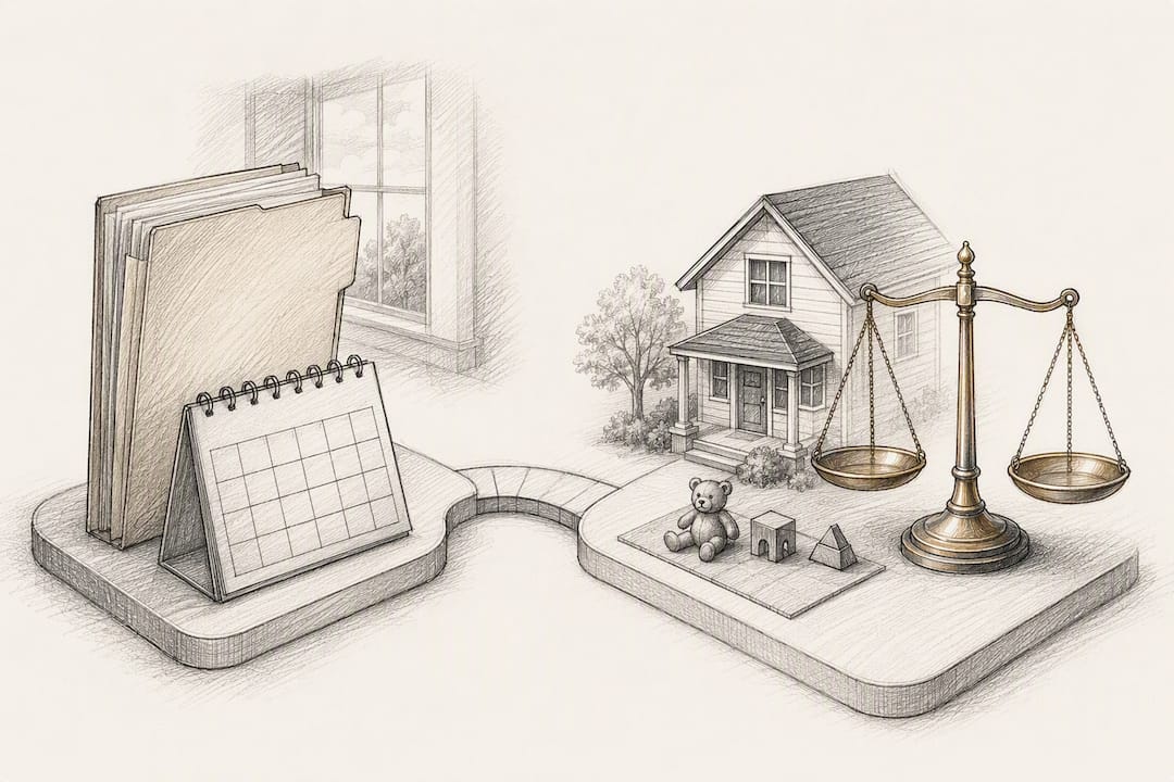 Two-part custody modification legal test