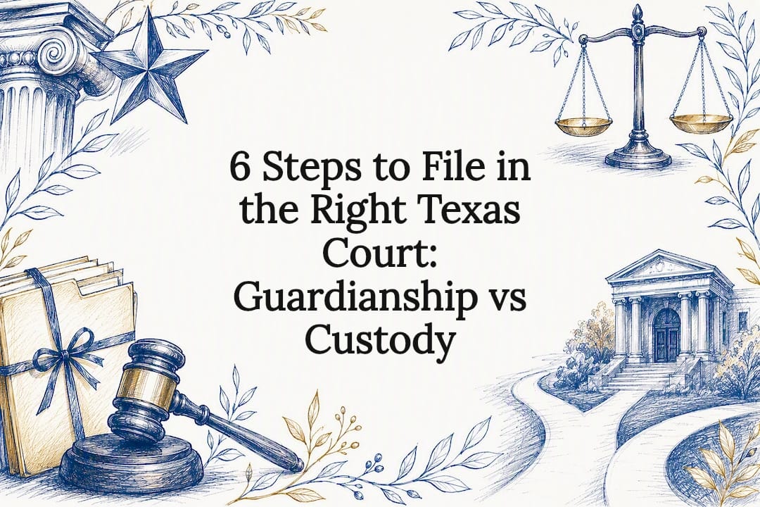 6 Steps to File in the Right Texas Court: Guardianship vs Custody