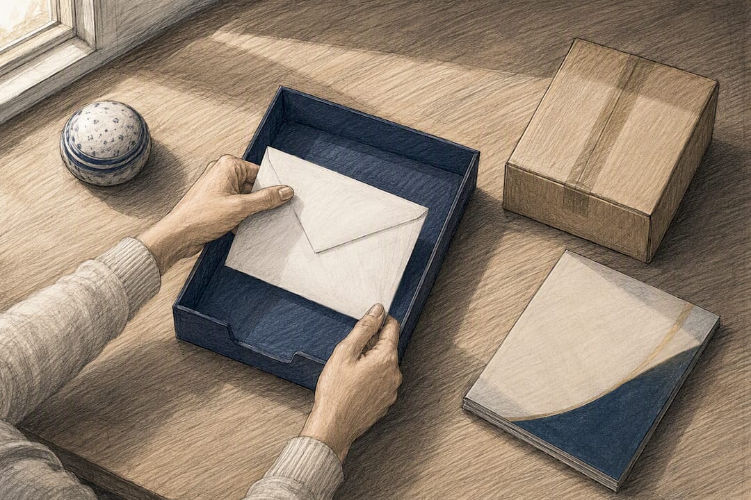 Envelope separated from parcel during mail sorting