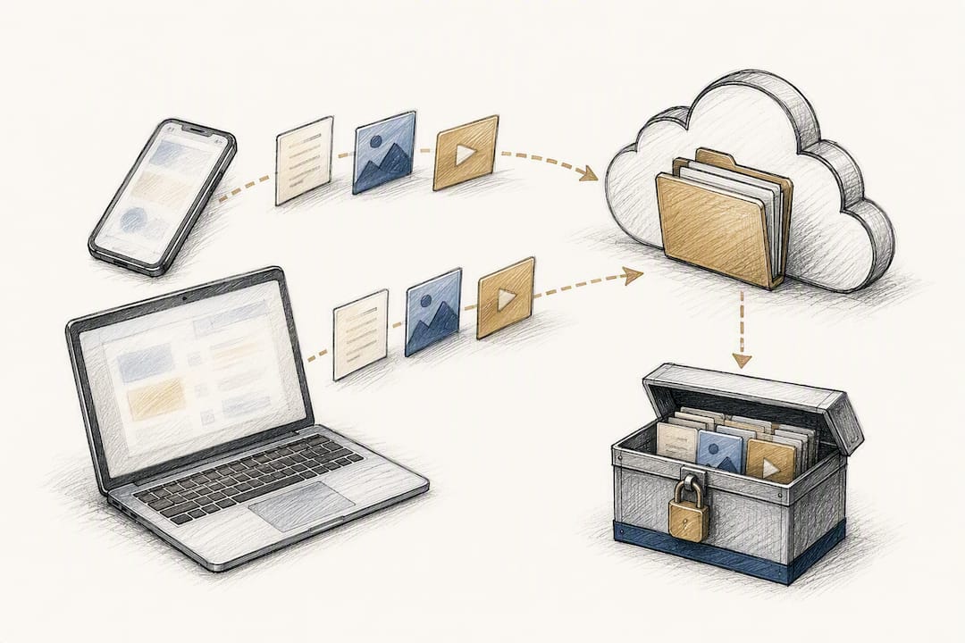 Secure backup paths for custody evidence