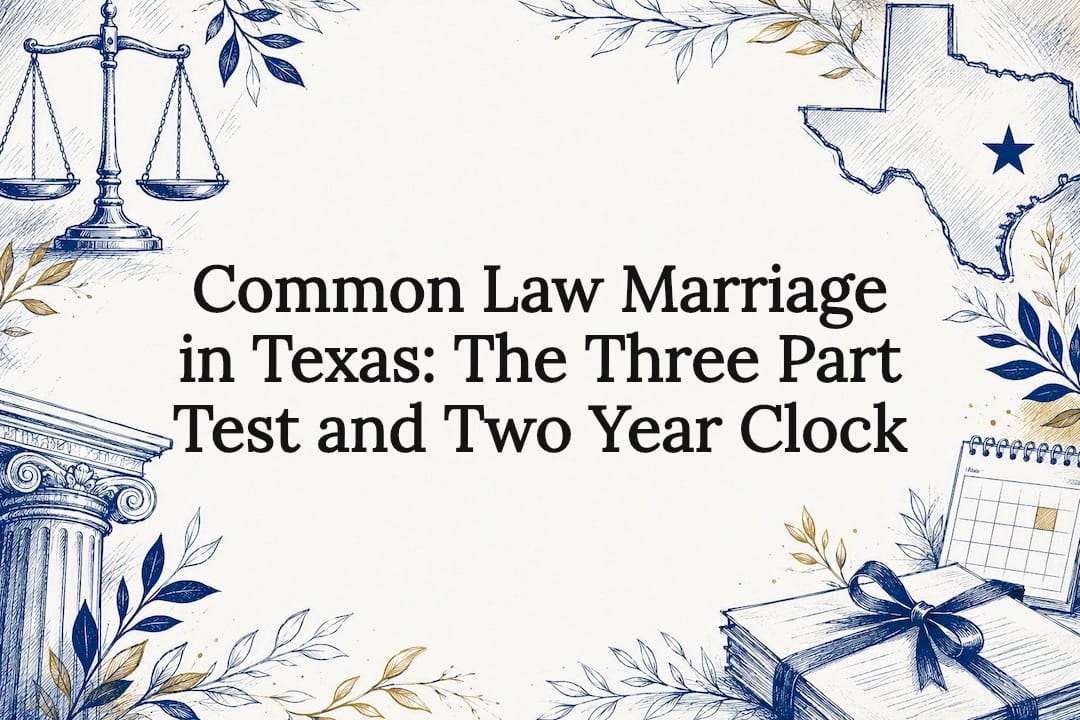 Common Law Marriage in Texas: The Three Part Test and Two Year Clock