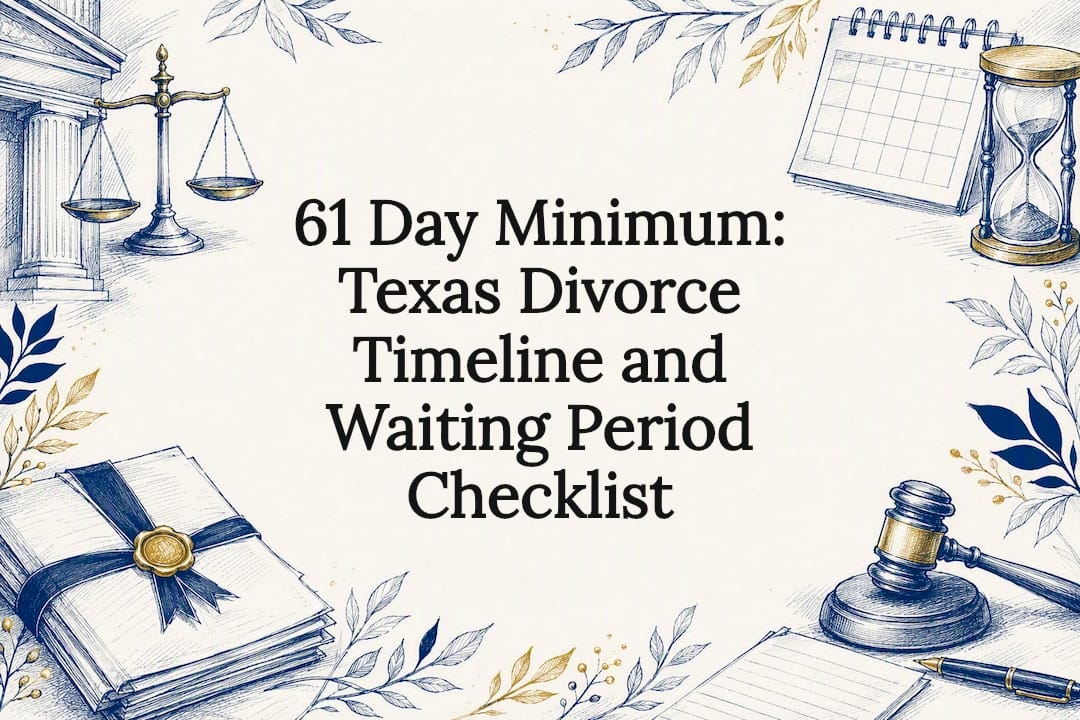 61 Day Minimum: Texas Divorce Timeline and Waiting Period Checklist