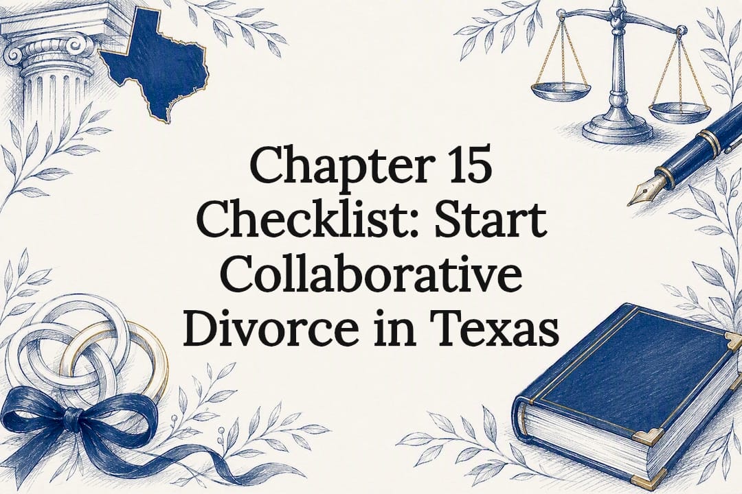 Chapter 15 Checklist: Start Collaborative Divorce in Texas