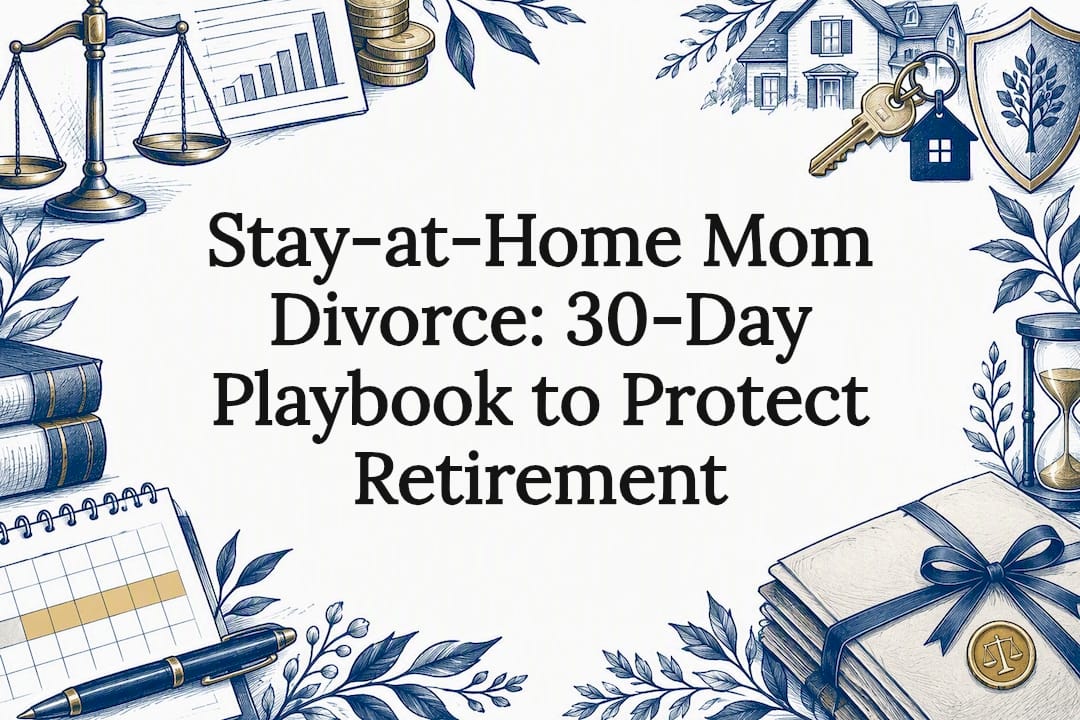 Stay-at-Home Mom Divorce: 30-Day Playbook to Protect Retirement