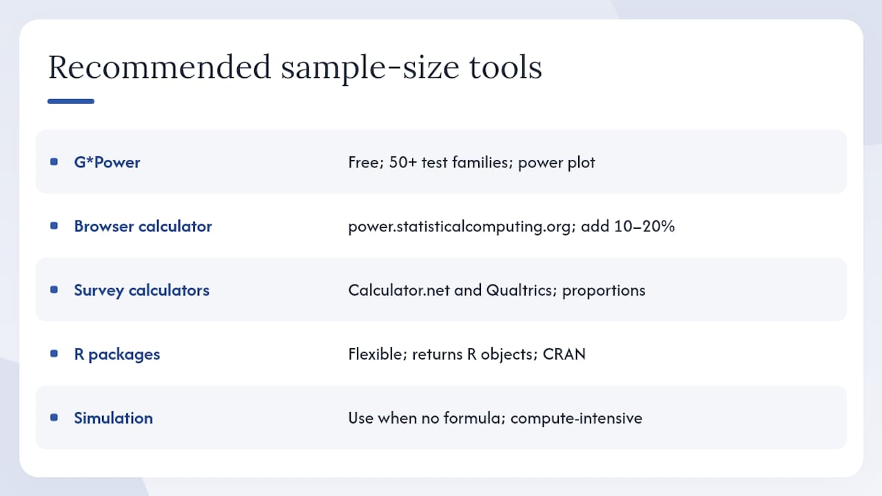 Which calculators and software should you use? — overview diagram