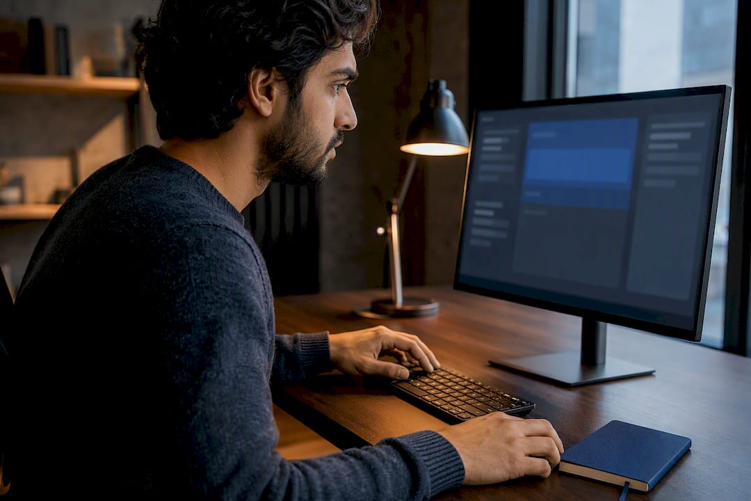 Researcher launching a reproducible analysis run