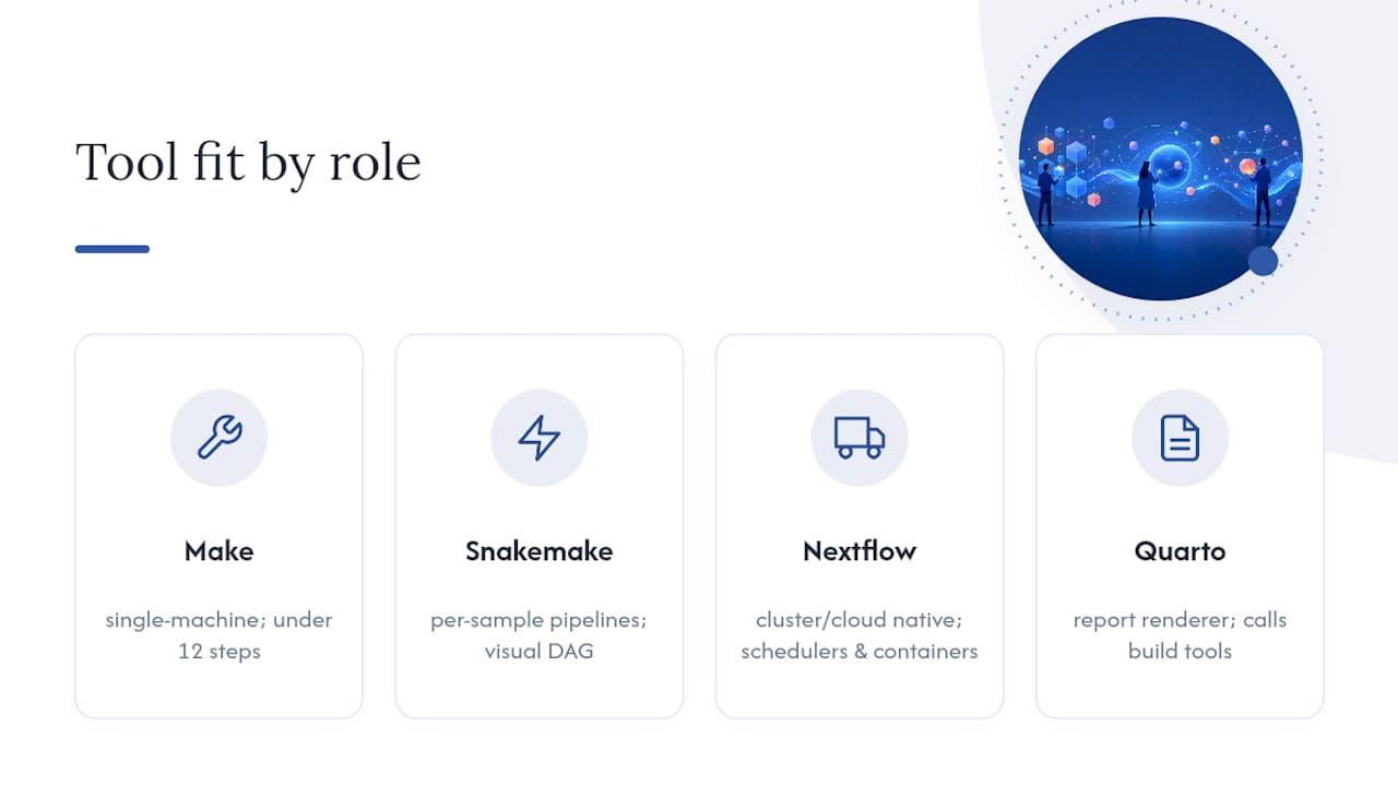 Comparison of reproducible workflow automation tools