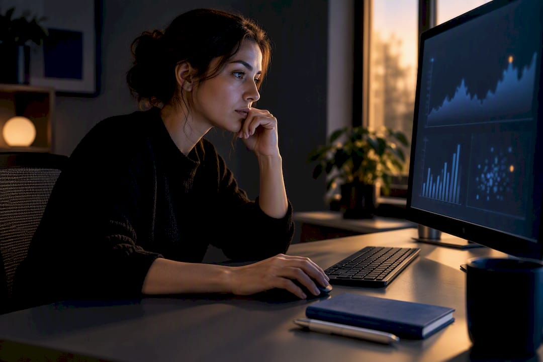 Analyst reviewing a local anomaly chart