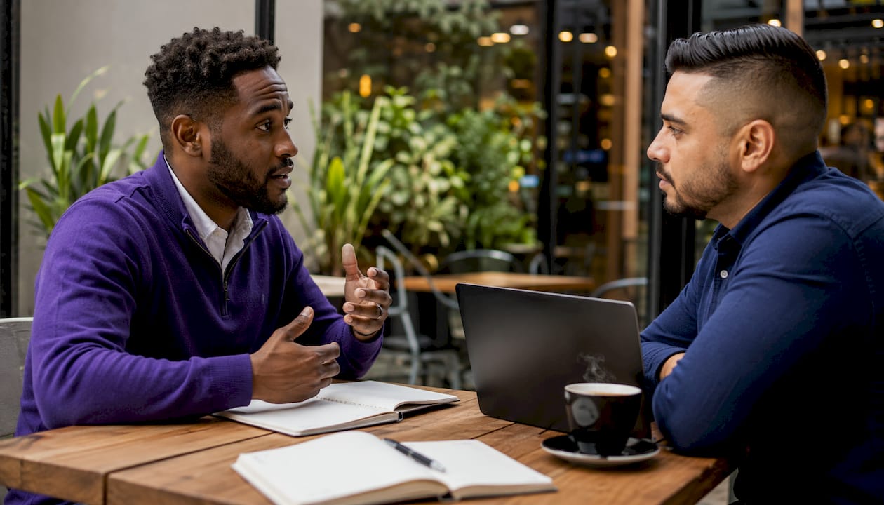 Two professionals discussing RTO and RPO targets