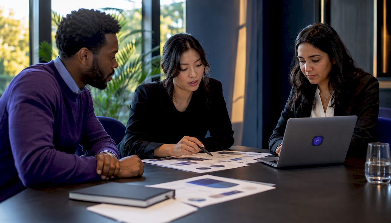 Team collaborating on GRC platform choice