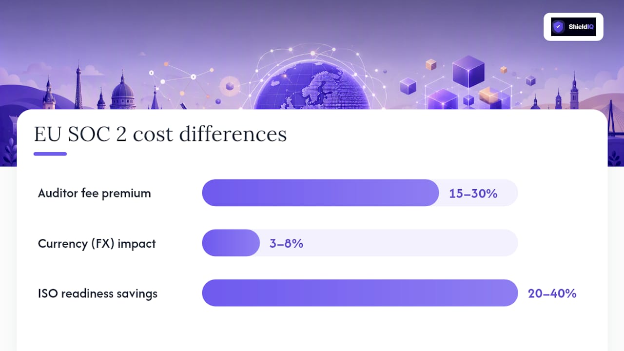 How SOC 2 costs differ for EU companies compared to US counterparts — overview diagram
