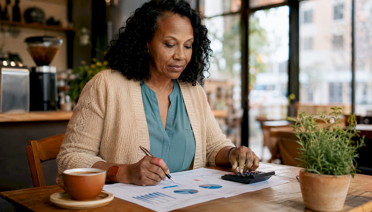 CFO reviewing loyalty programme financial report