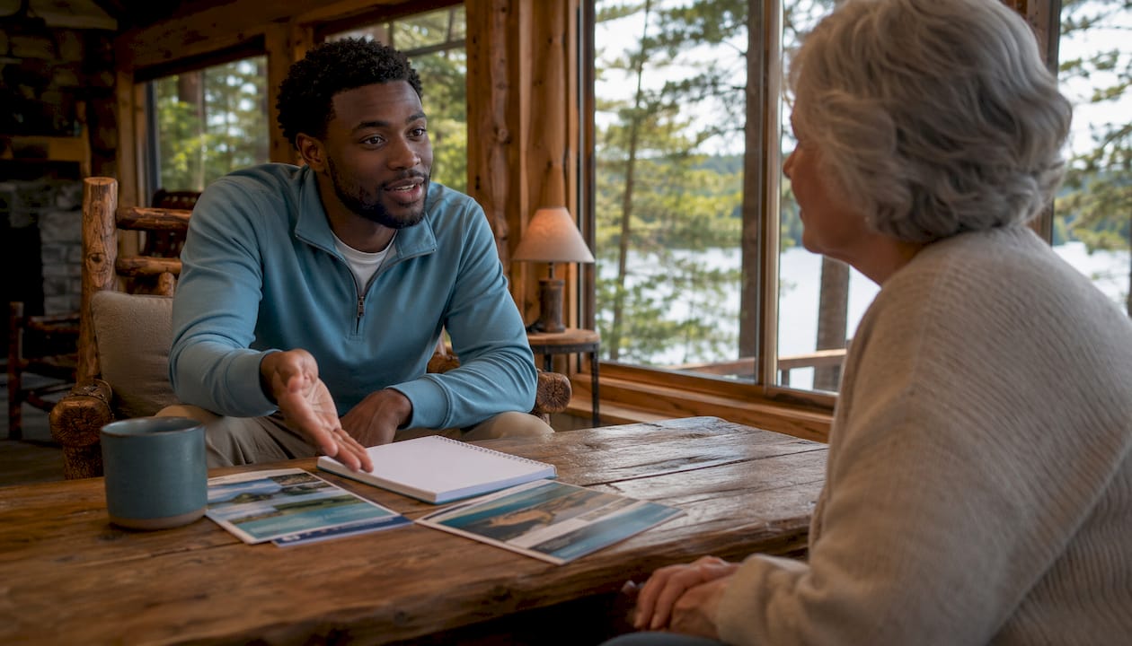 Agent explains uninsured motorist coverage to client