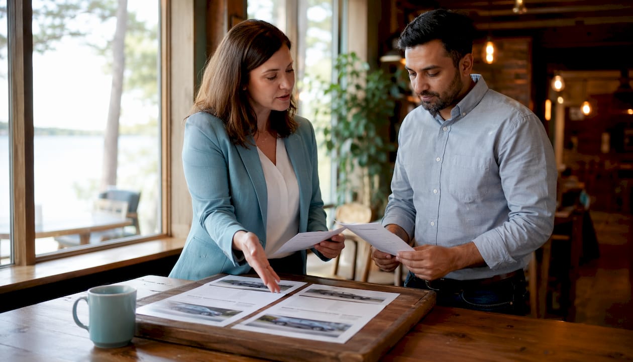 Two agents discussing insurance coverage
